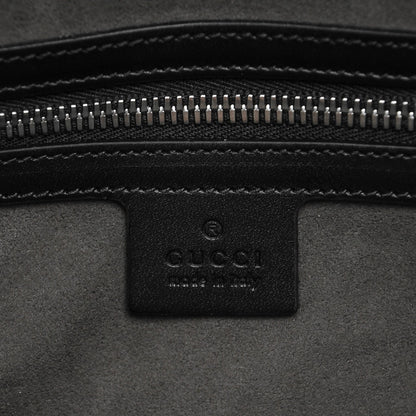 Gucci GG Supreme Monogram Selleria Calfskin Large Duffle Beige Ebony Black 5 of 6
