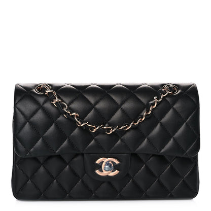 Chanel Lambskin Quilted Small Double Flap Black 1 of 12