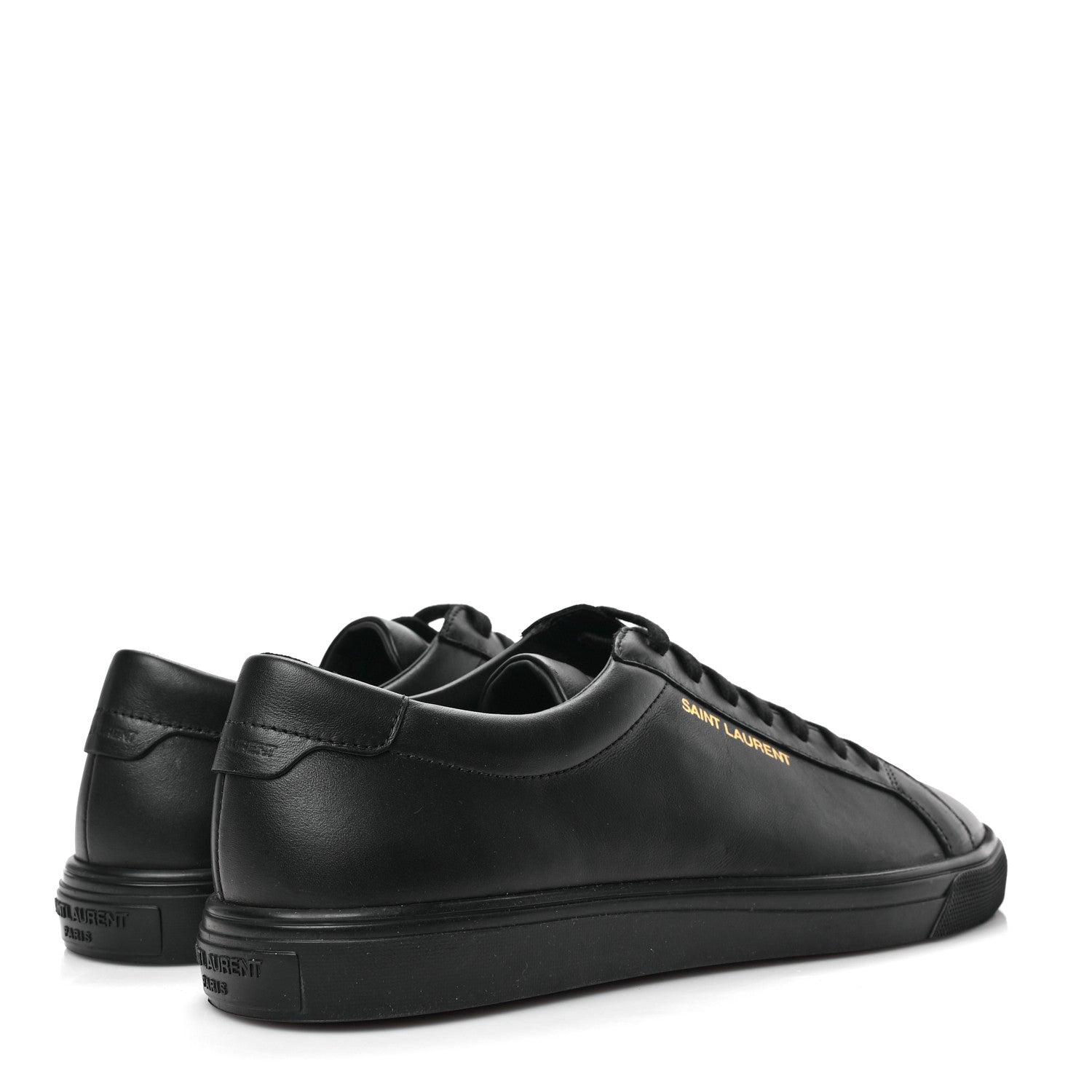 Saint Laurent Calfskin Andy Low Top Sneakers 41 Black 4 of 8