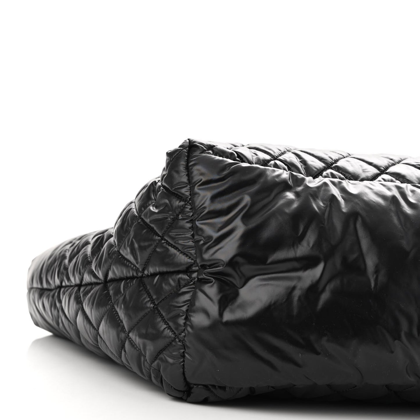 Nylon Quilted Large Coco Cocoon Tote Black