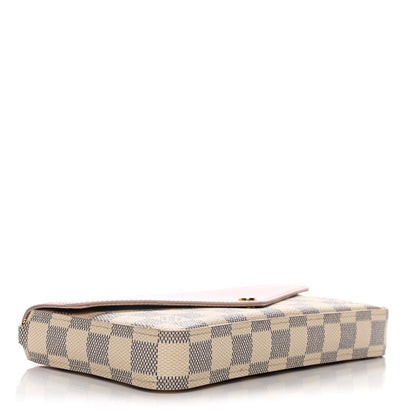 Louis Vuitton Damier Azur Calfskin Pochette Felicie Eau de Rose 5 of 20