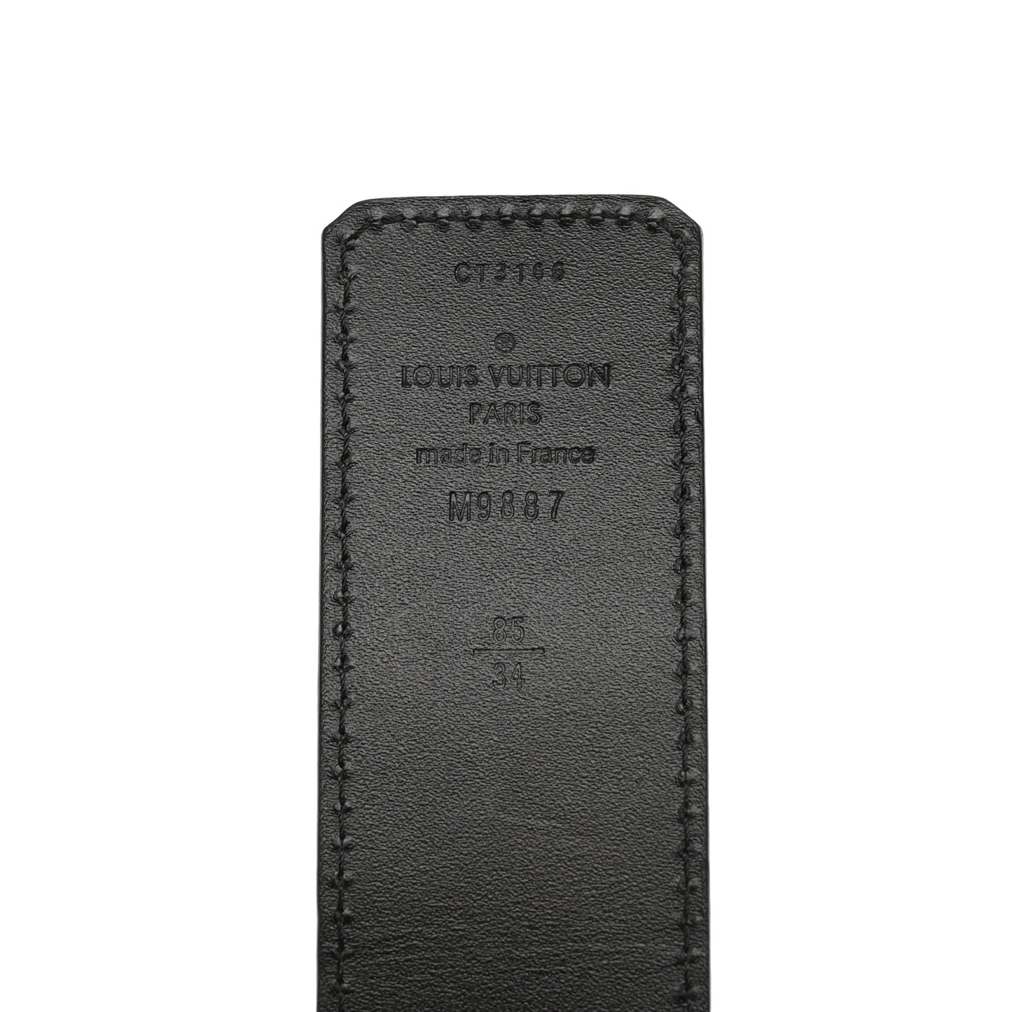 Calfskin 40mm LV Initiales Reversible Belt 85 34 Dark Brown Black 85 34 Black