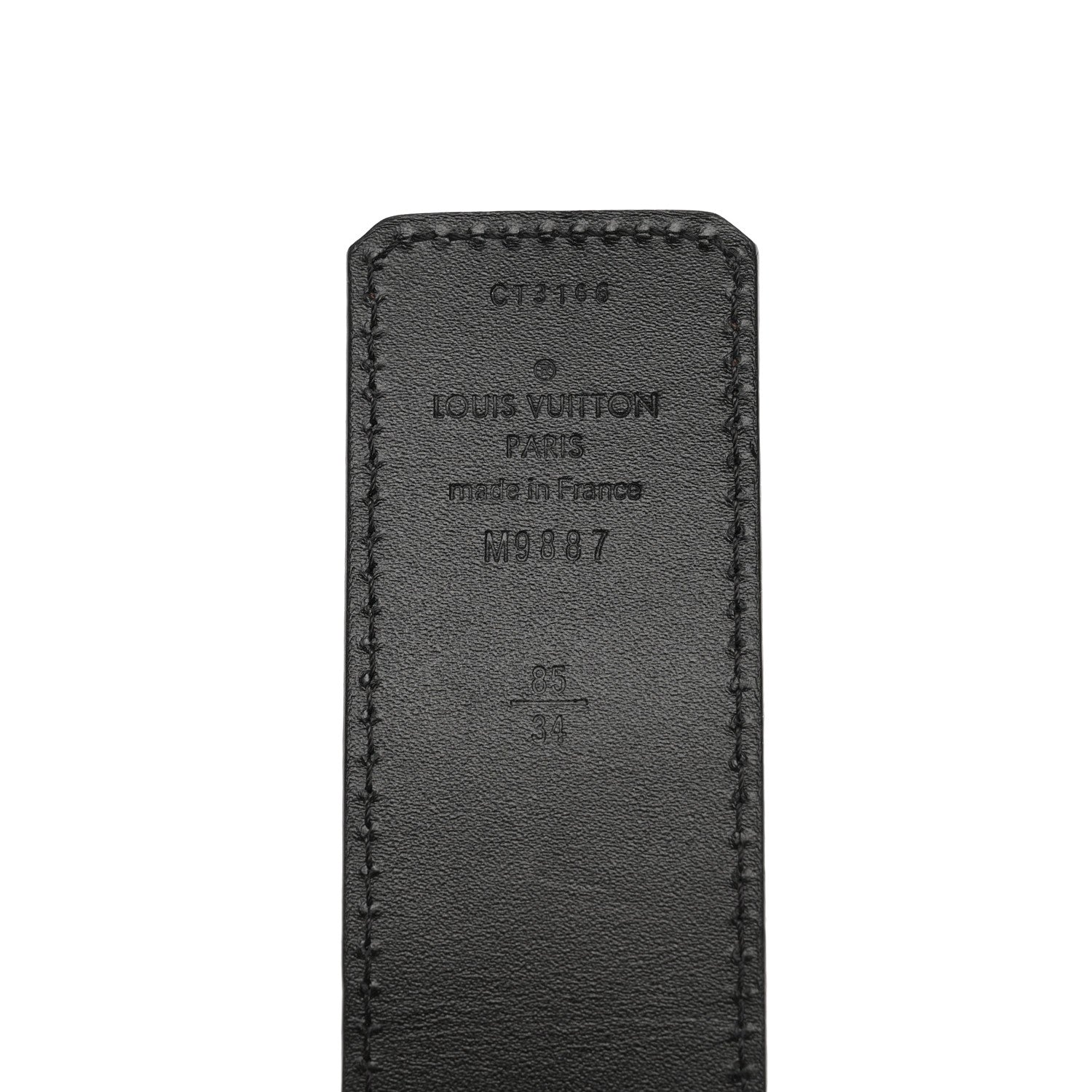 Louis Vuitton Calfskin 40mm LV Initiales Reversible Belt 85 34 Dark Brown Black 85 34 Black 5 of 9