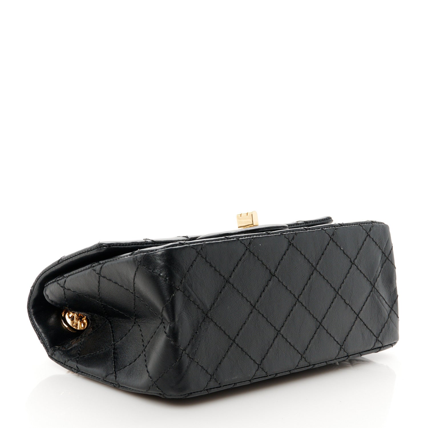 Chanel Aged Calfskin Quilted 2.55 Reissue Mini Flap  Black 4 of 10