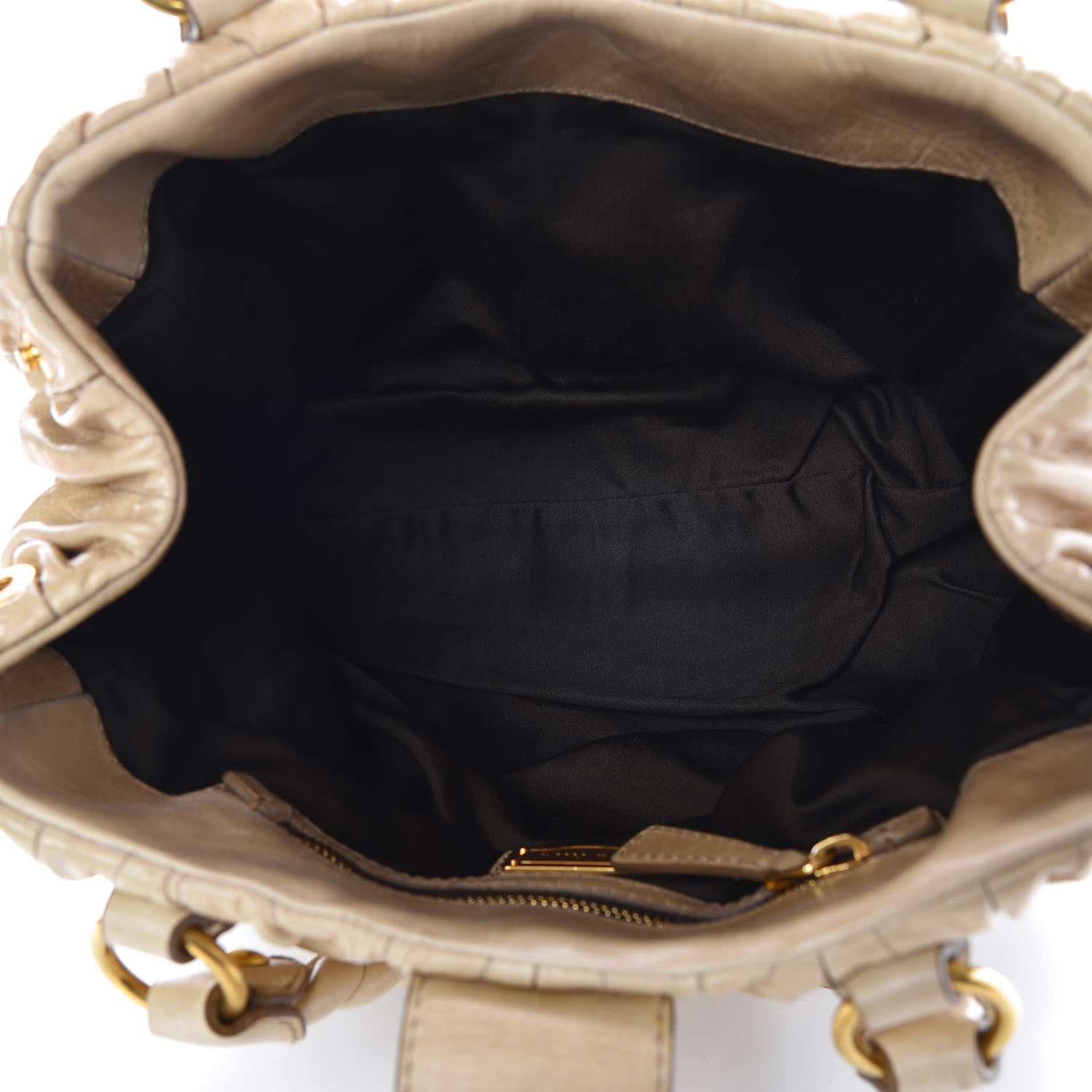 Miu Miu Vitello Lux Matelasse Tote Pomice 5 of 8