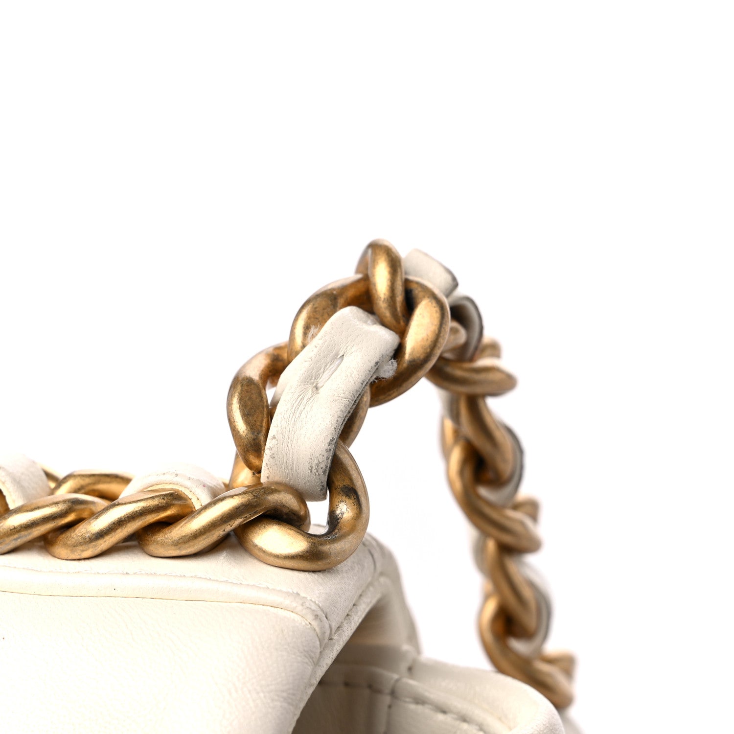Chanel Lambskin Quilted Medium Chanel 19 Flap White 13 of 14