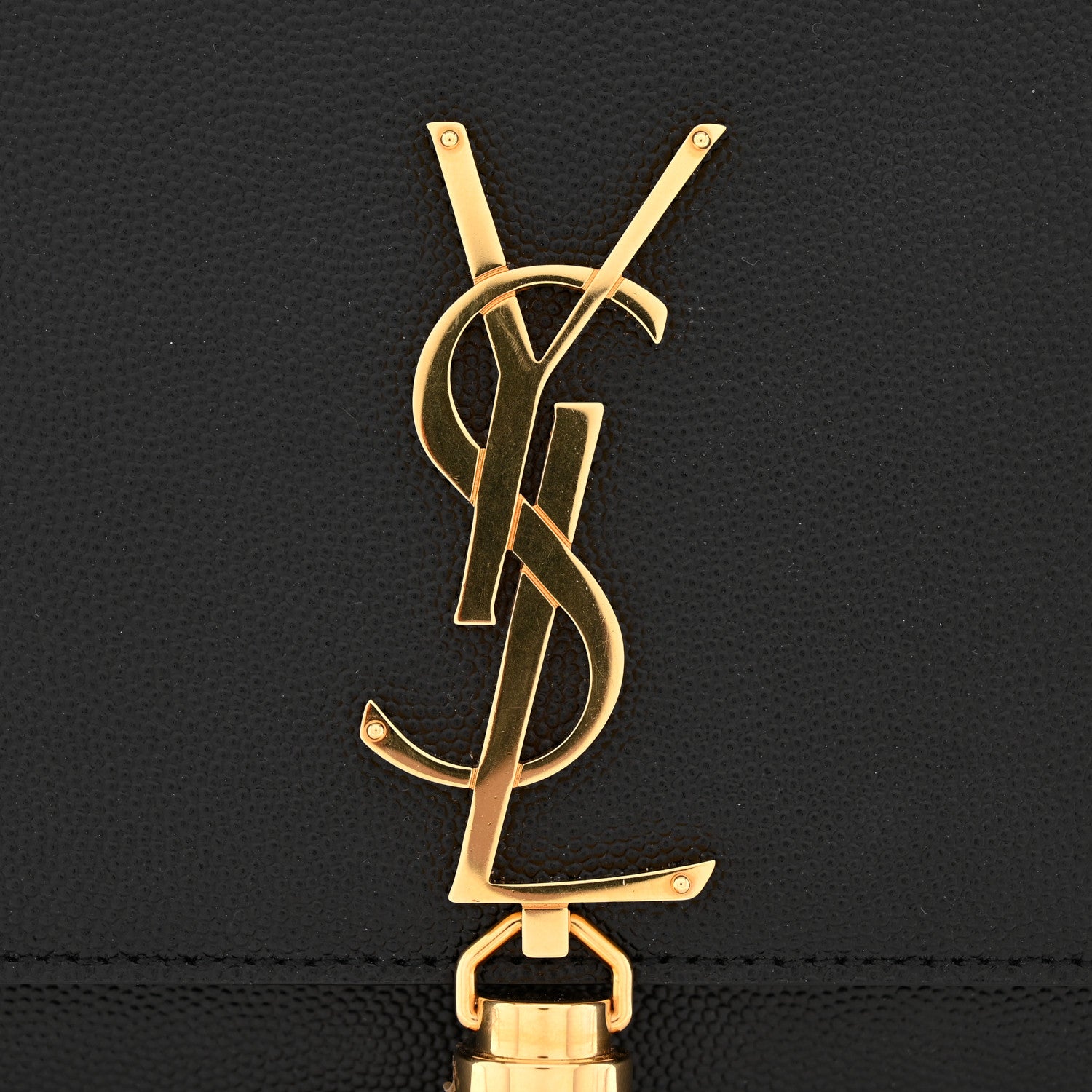 Saint Laurent Grain De Poudre Small Classic Monogram Kate Tassel Satchel Black 12 of 12