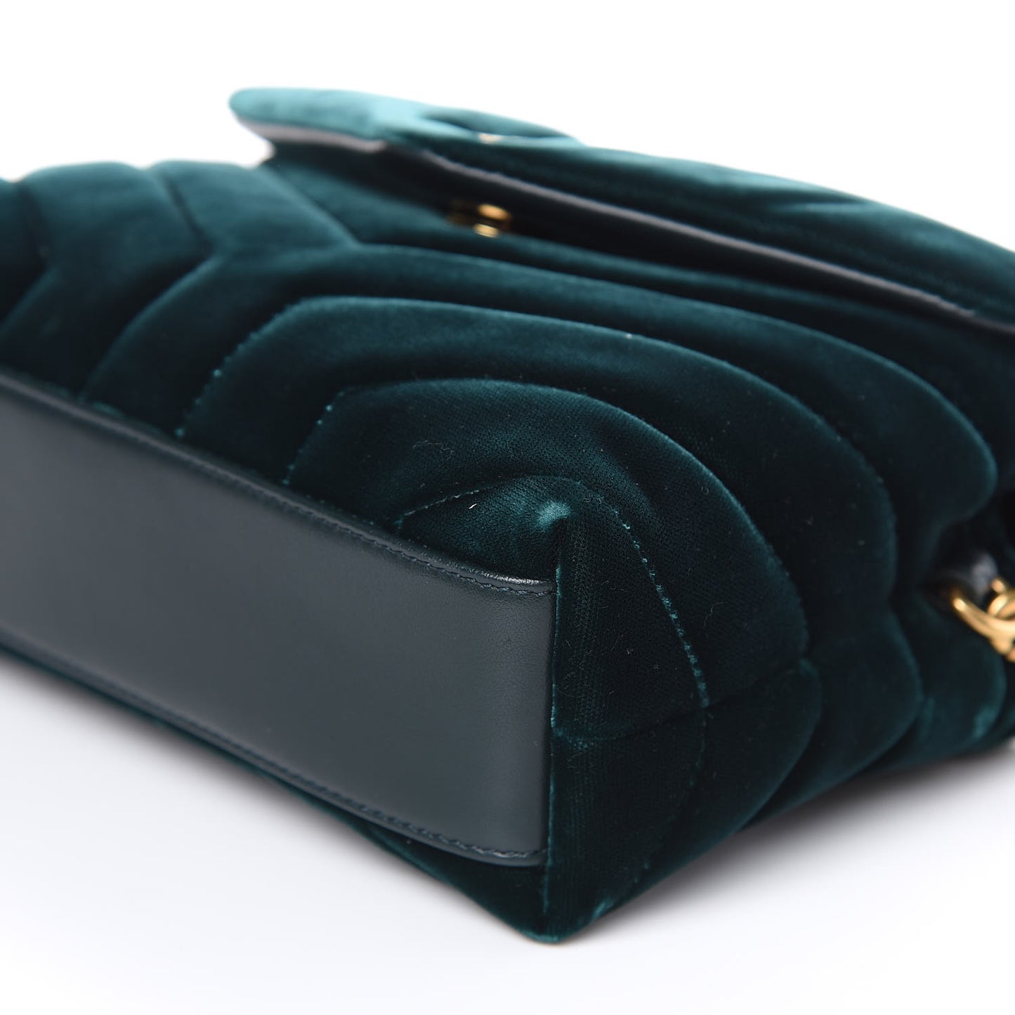 Velvet Y Quilted Monogram Toy Loulou Chain Satchel Dark Ottanio