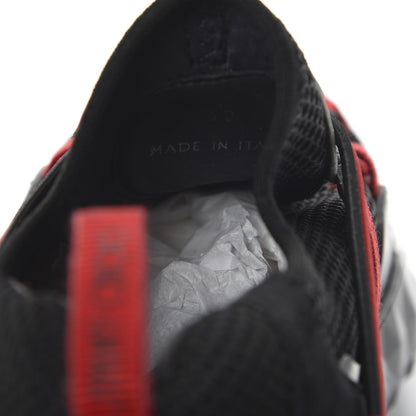 Jimmy Choo Mesh Suede Diamond Trail Sneaker 40 Black Red 8 of 9