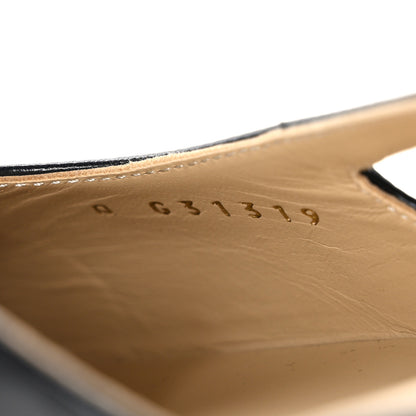 Chanel Goatskin Grosgrain CC Slingback Flats 38 Black 8 of 9