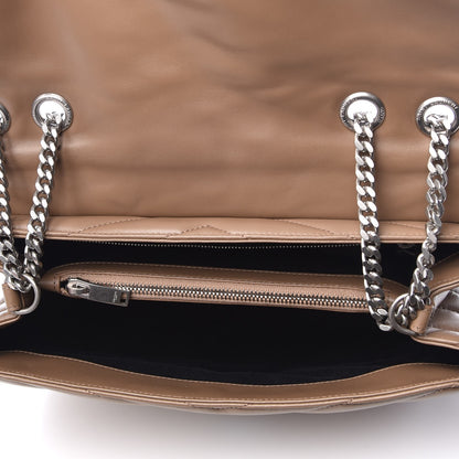 Saint Laurent Calfskin Y Quilted Monogram Medium Loulou Chain Satchel Desert Storm 5 of 7