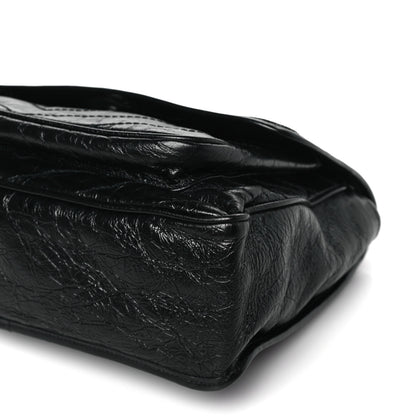 Saint Laurent Crinkled Calfskin Matelasse Monogram Large Niki Chain Satchel Black 9 of 9