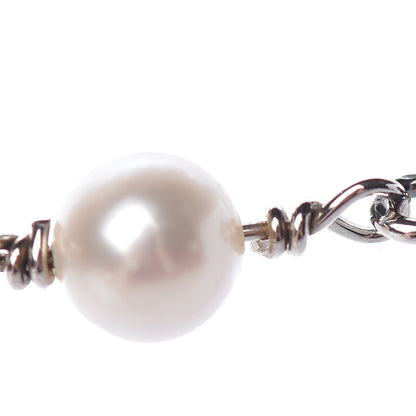 David Yurman Sterling Silver 14K Yellow Gold Pearl Logo Station Necklace 32" 8 of 8