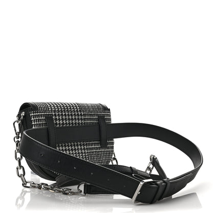 MCM Calfskin Houndstooth Mini Patricia Belt Bag Black White 2 of 5