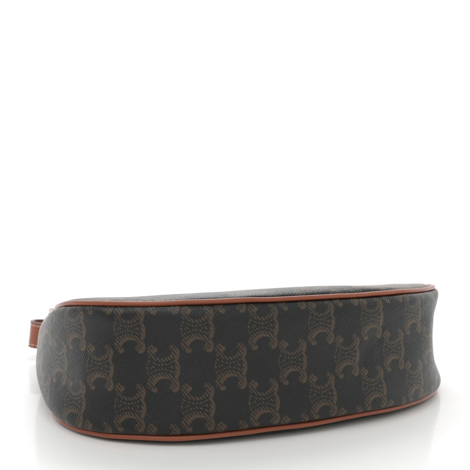 Celine Triomphe Canvas Calfskin Ava Shoulder Bag Tan 4 of 10