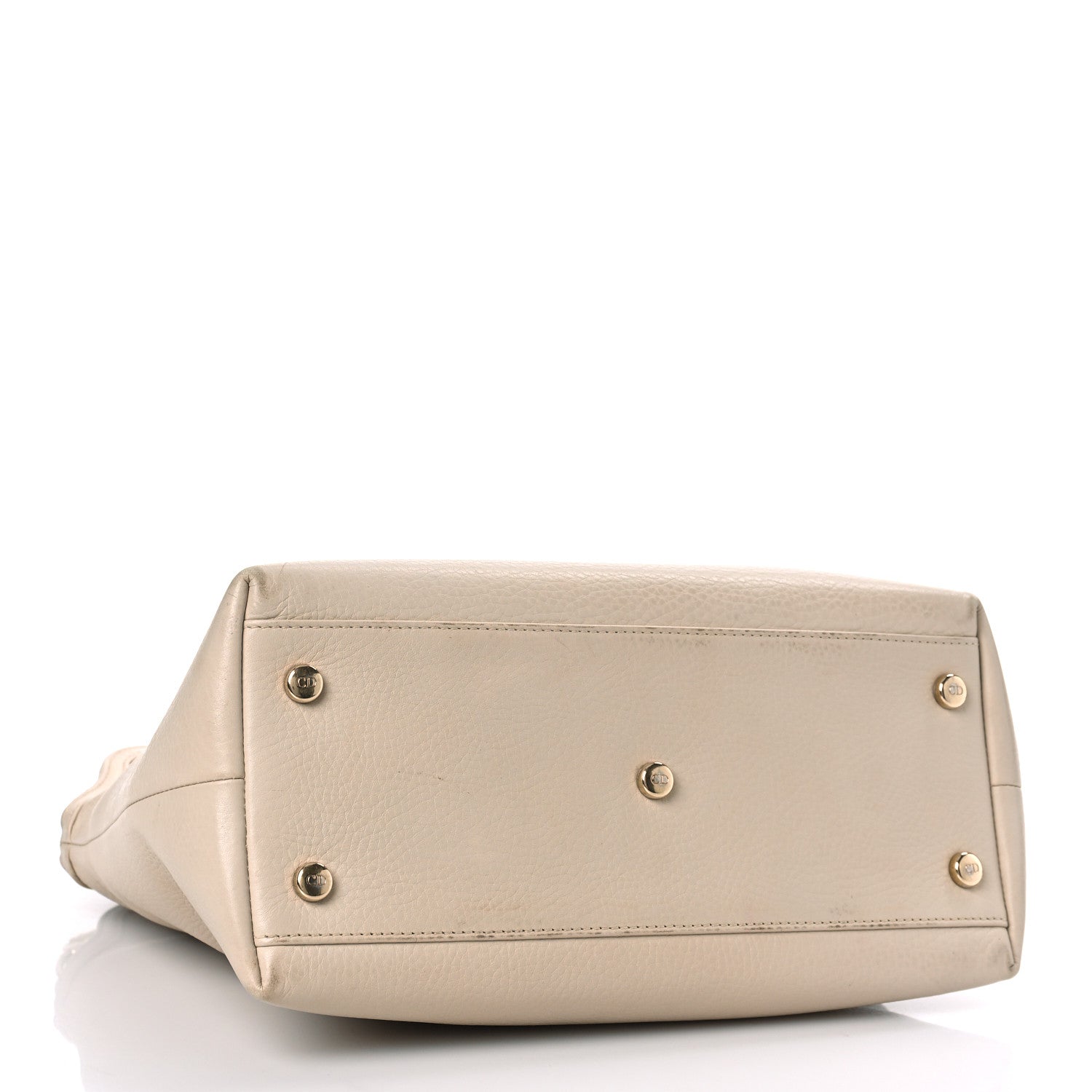 Christian Dior Calfskin Granville Tote Beige Yellow 4 of 19