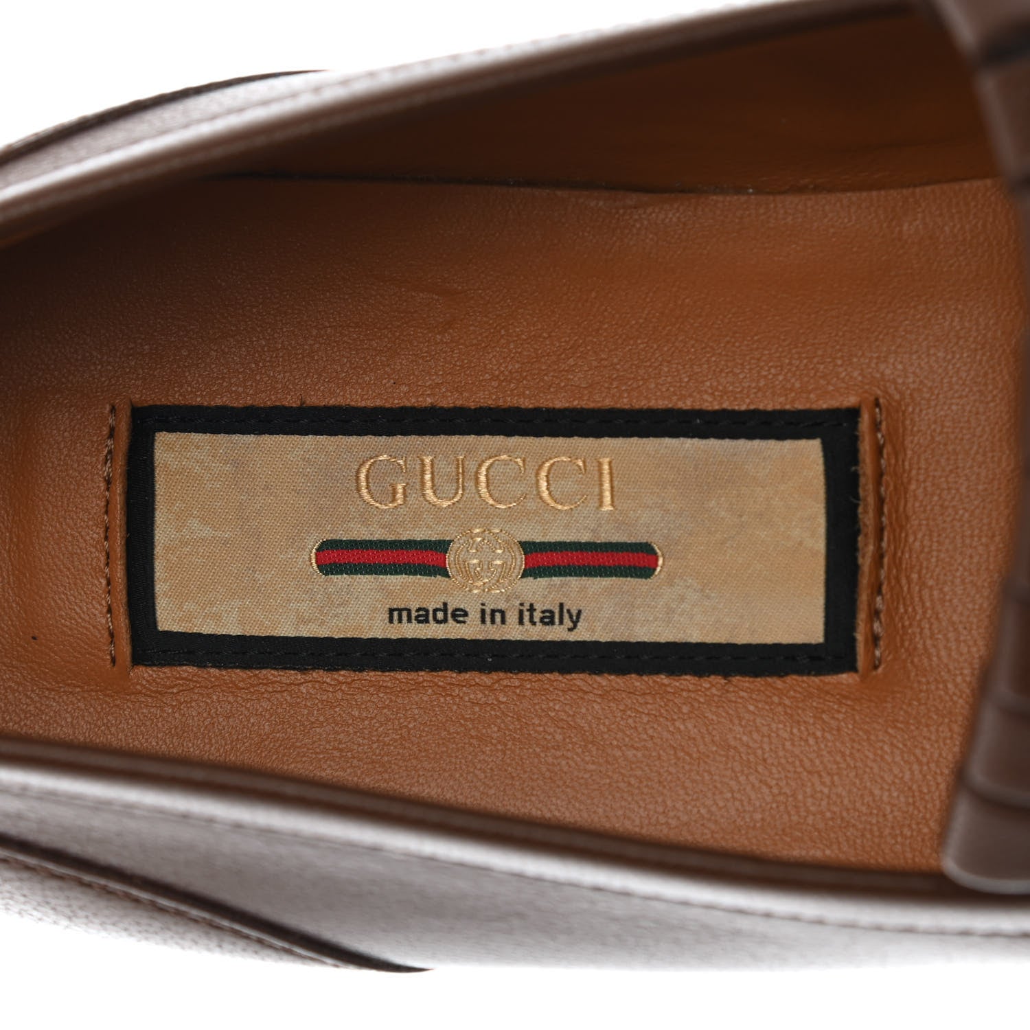 Gucci Calfskin Web Horsebit Loafers 40.5 Brown Sugar 8 of 12