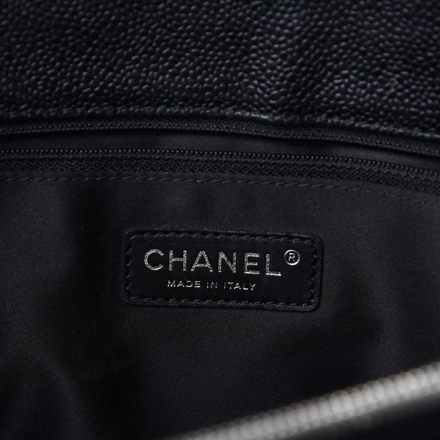 Caviar Quilted Grand Shopping Tote GST Black