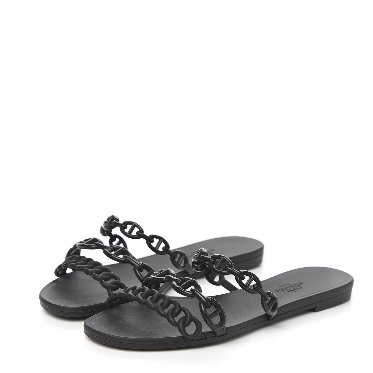 Hermes TPU Rivage Sandals 36 Black 3 of 7