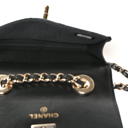 Chanel Lambskin Quilted Trendy CC Card Holder On Chain Black 8 of 23