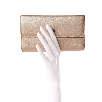 Chanel Metallic Goatskin Large Flap Wallet Gold 2 of 16