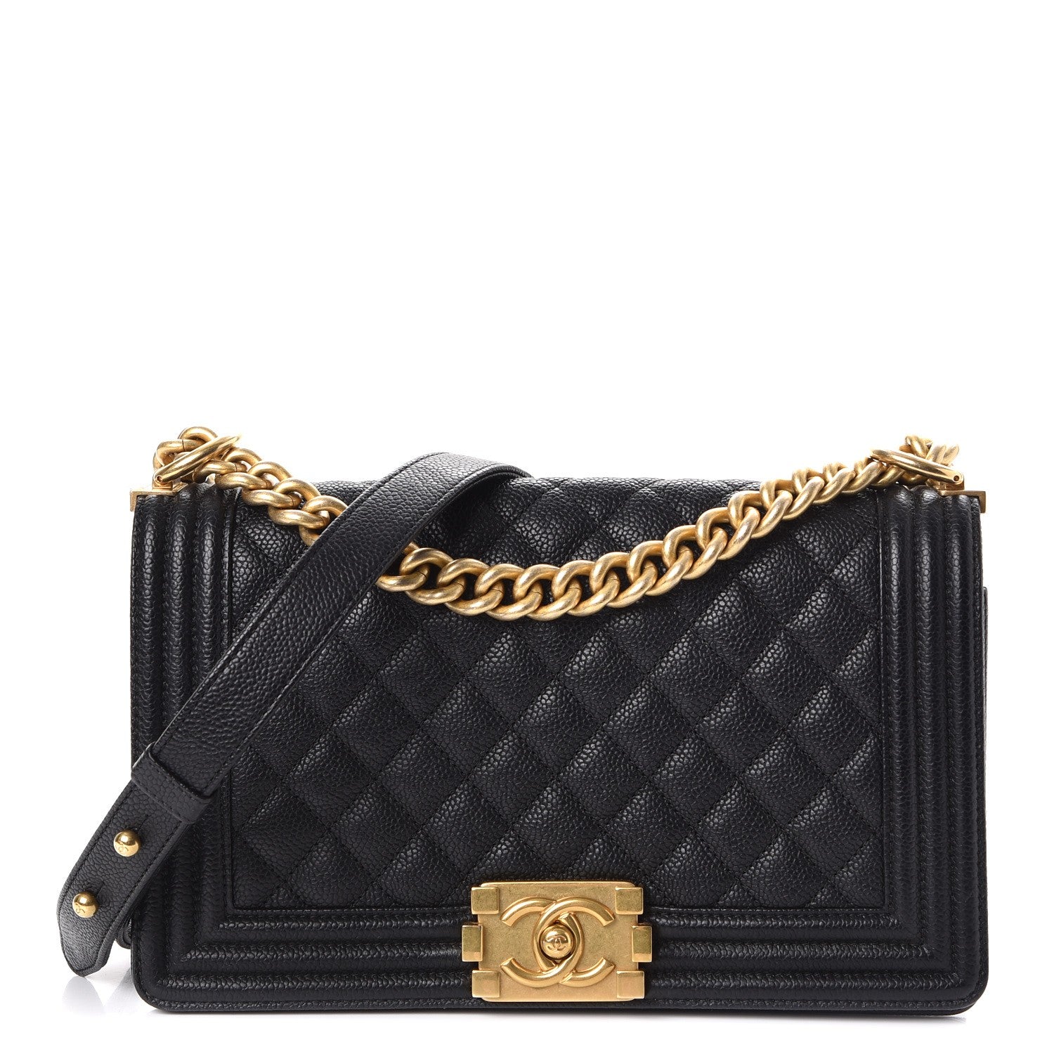 Chanel Caviar Quilted Medium Boy Flap Black 1 of 9
