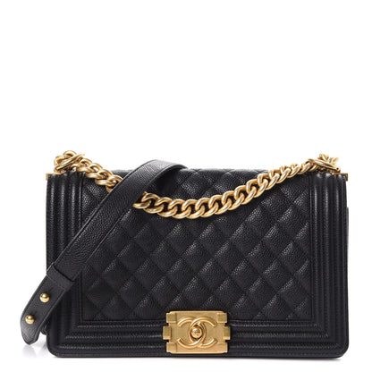 Chanel Caviar Quilted Medium Boy Flap Black 1 of 9