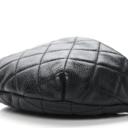 Chanel Grained Calfskin Quilted Waist Belt Bag Black 8 of 8