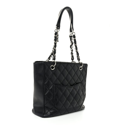 Chanel Caviar Quilted Petit Shopping Tote PST Black 3 of 11