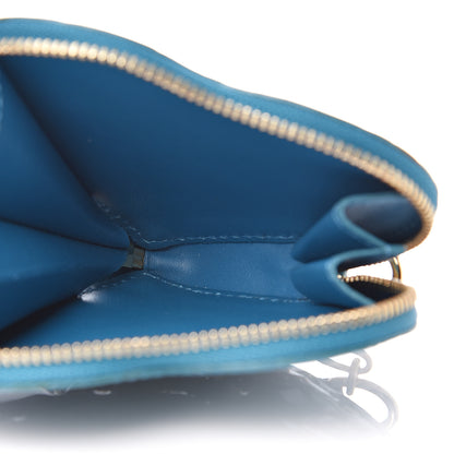 Louis Vuitton Vernis Heart Coin Purse Blue Galactic 4 of 6