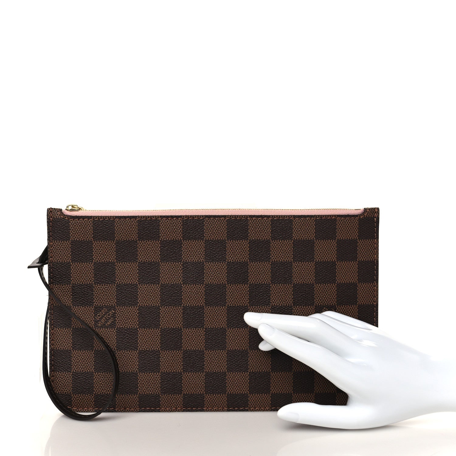 Louis Vuitton Damier Ebene Neverfull MM GM Pochette Rose Ballerine 2 of 7