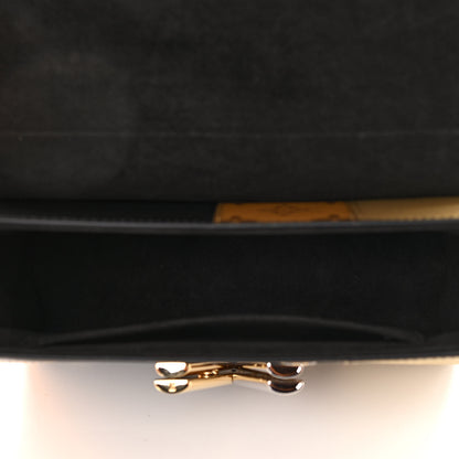 Louis Vuitton Calfskin Reverse Monogram Studded Twist Shoulder Bag MM Black Gold 4 of 10