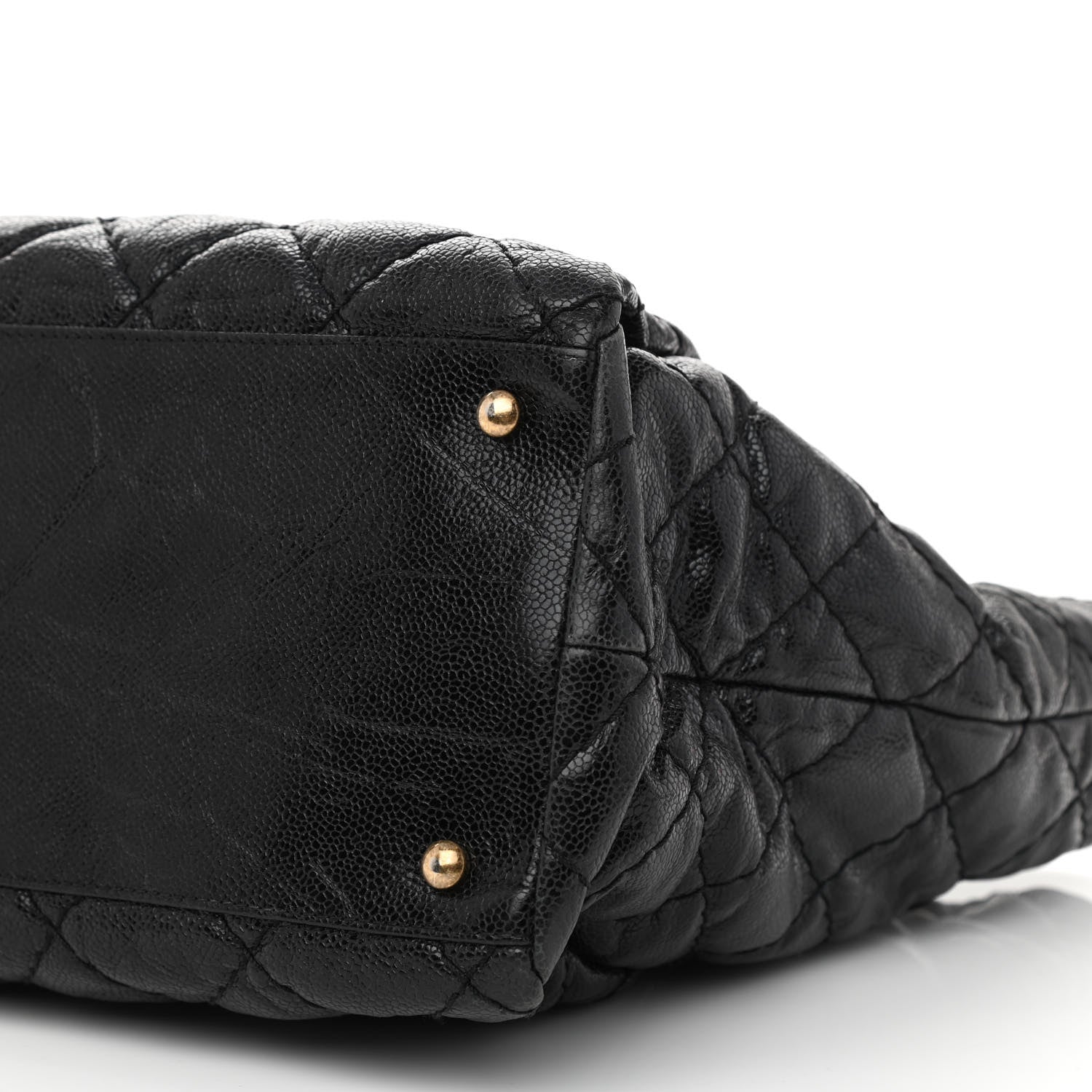 Chanel Glazed Caviar Coco Pleats Tote Black 9 of 12