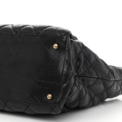 Chanel Glazed Caviar Coco Pleats Tote Black 9 of 12