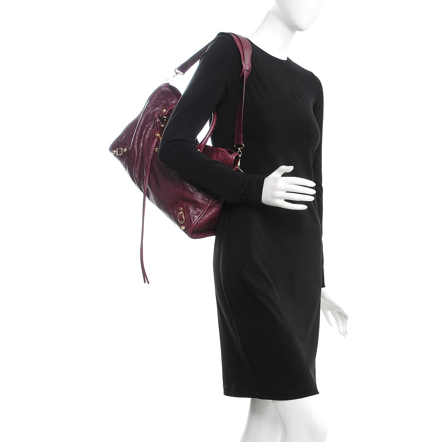 Agneau Classic Gold Hardware City Violet Prune