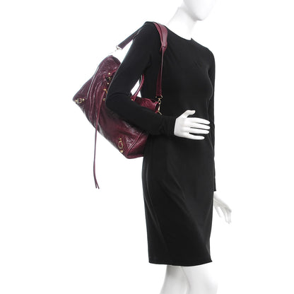 Balenciaga Agneau Classic Gold Hardware City Violet Prune 2 of 8