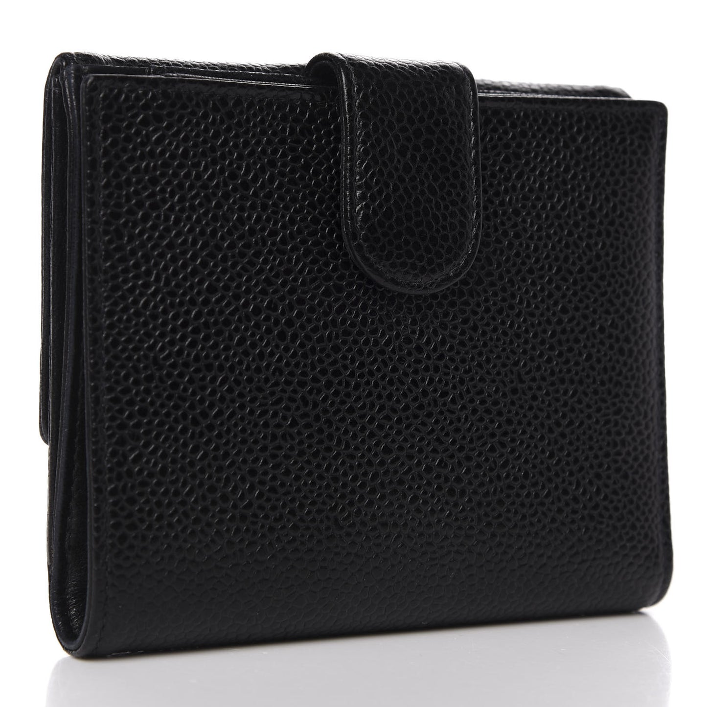 Caviar Timeless CC Compact French Wallet Black