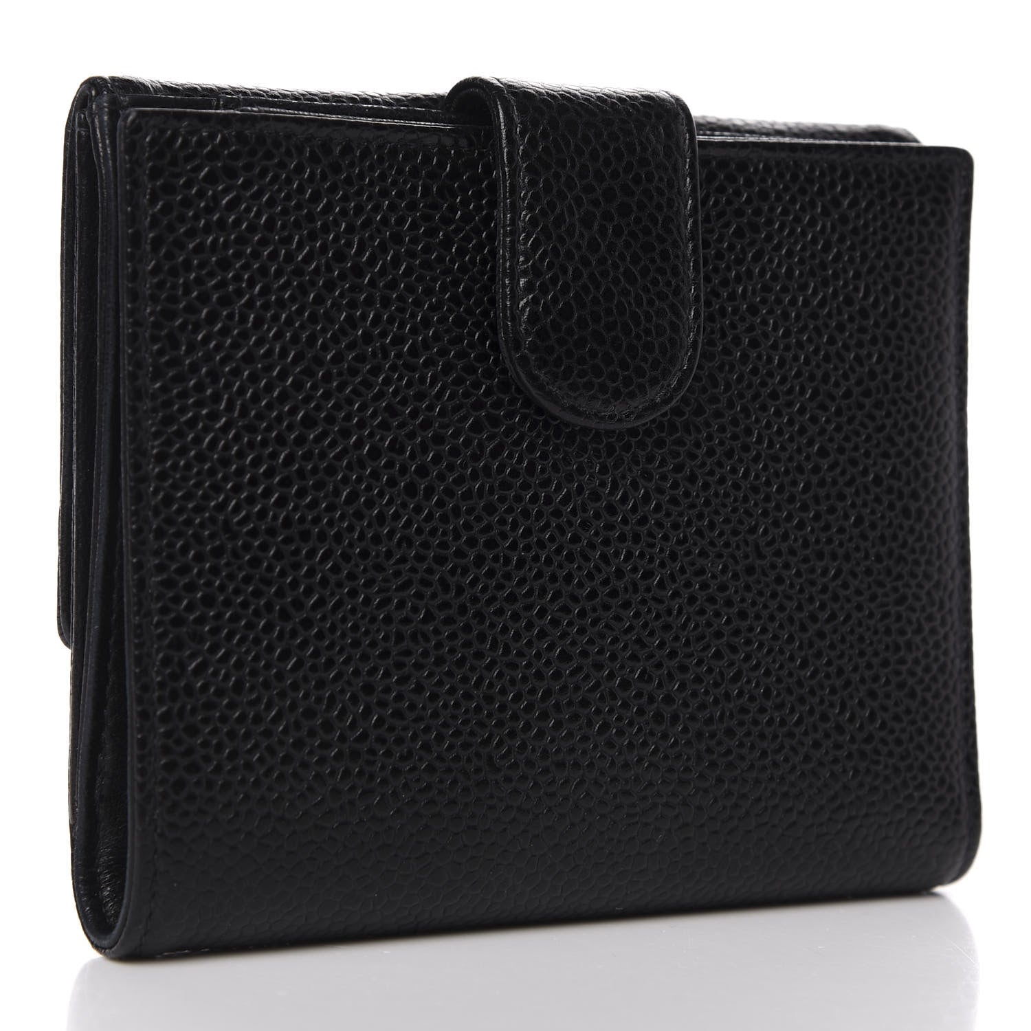 Chanel Caviar Timeless CC Compact French Wallet Black 3 of 9