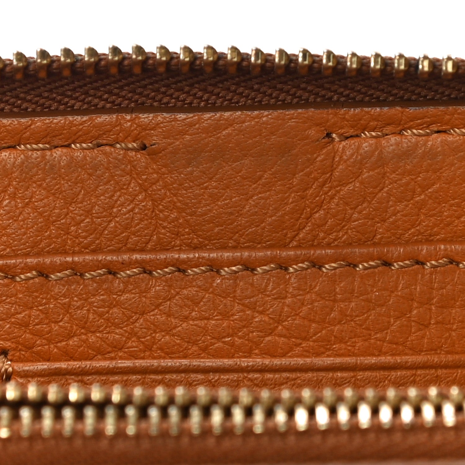 Chloe Grained Calfskin Marcie Long Zip Around Wallet Tan 13 of 16
