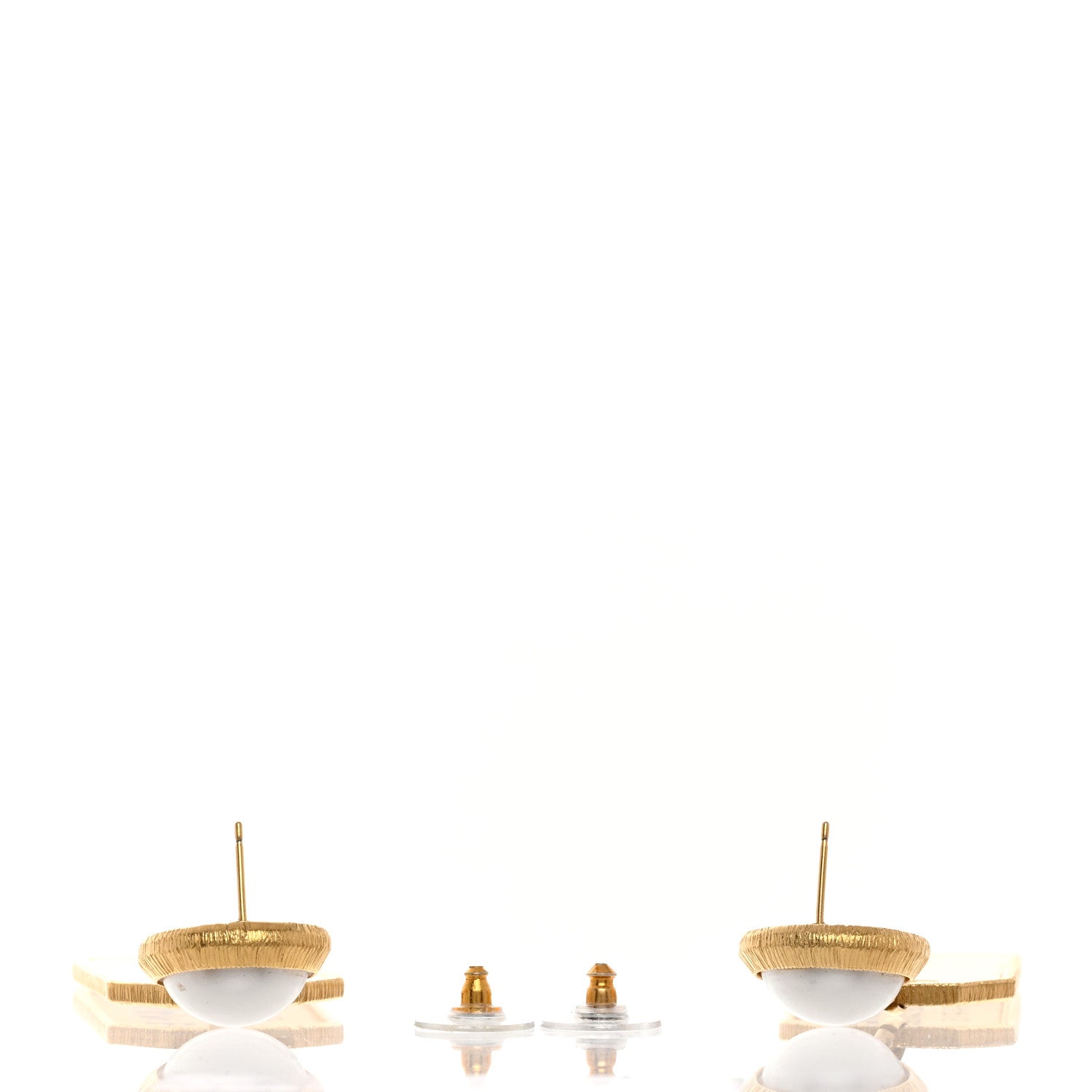 Chanel Pearl CC Tags Drop Earrings Gold 3 of 5
