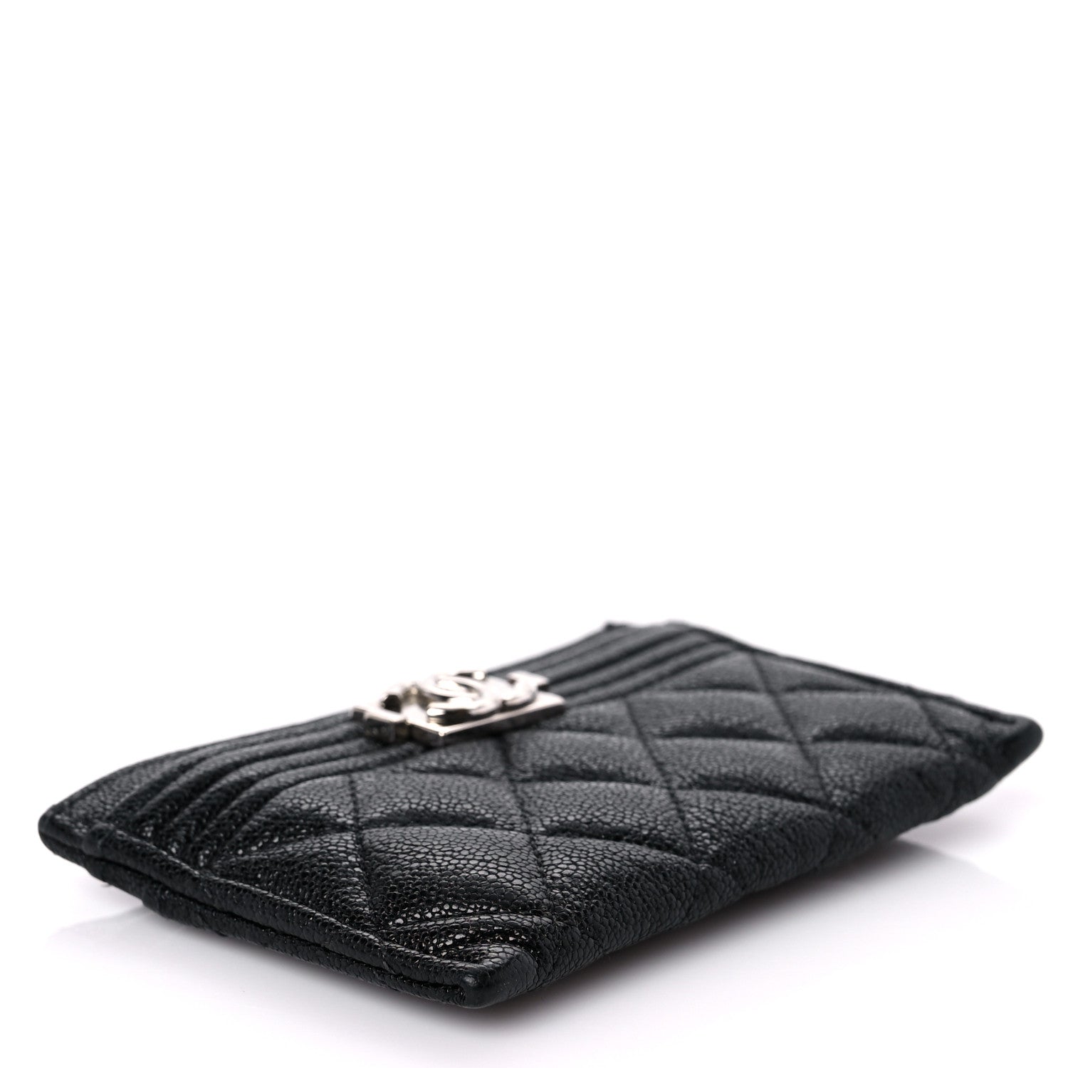 Chanel Caviar Quilted Boy Card Holder Black 4 of 16