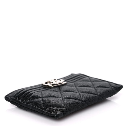 Chanel Caviar Quilted Boy Card Holder Black 4 of 16