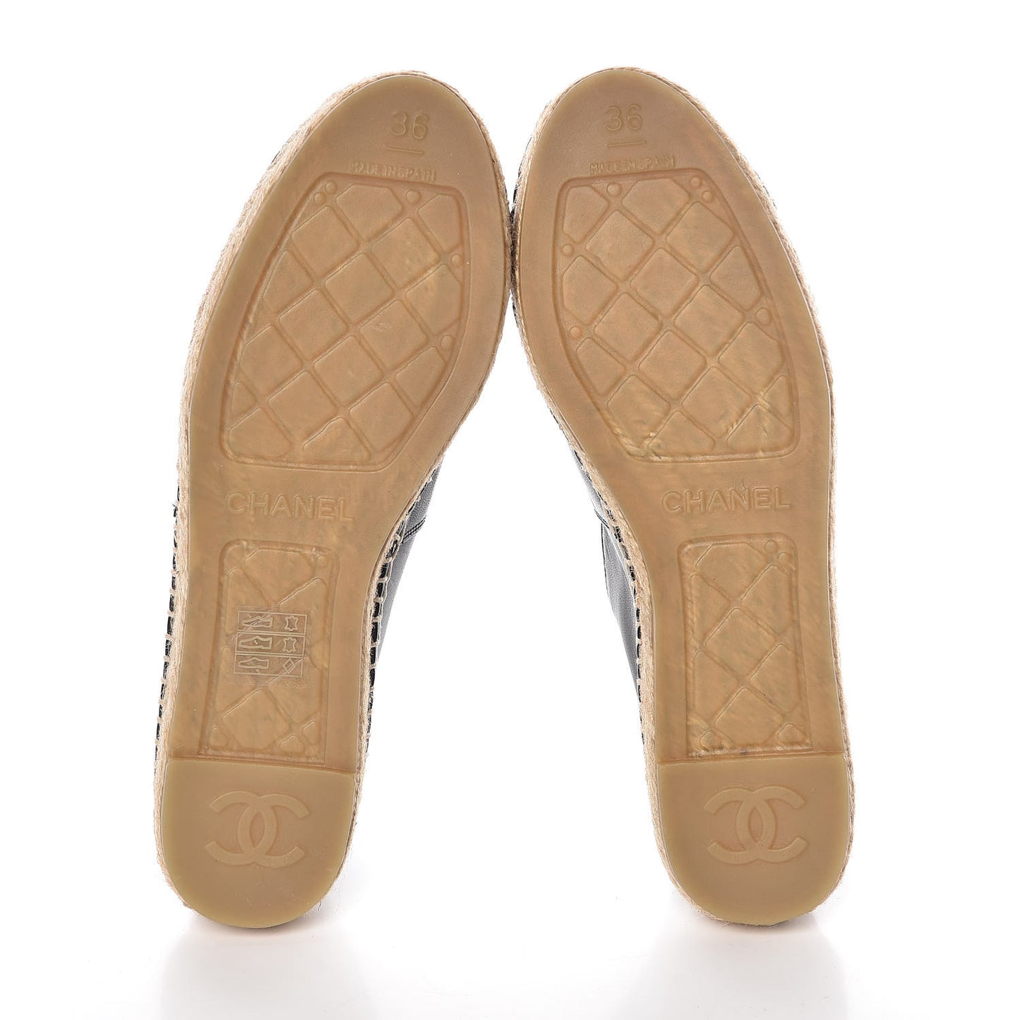Lambskin CC Espadrilles 36 Black