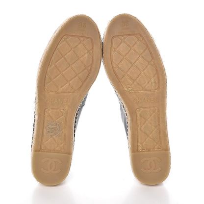 Chanel Lambskin CC Espadrilles 36 Black 5 of 11