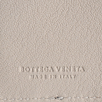 Bottega Veneta Washed Lambskin Intrecciato Bi-Color Card Case Medium Grey Mist 14 of 16