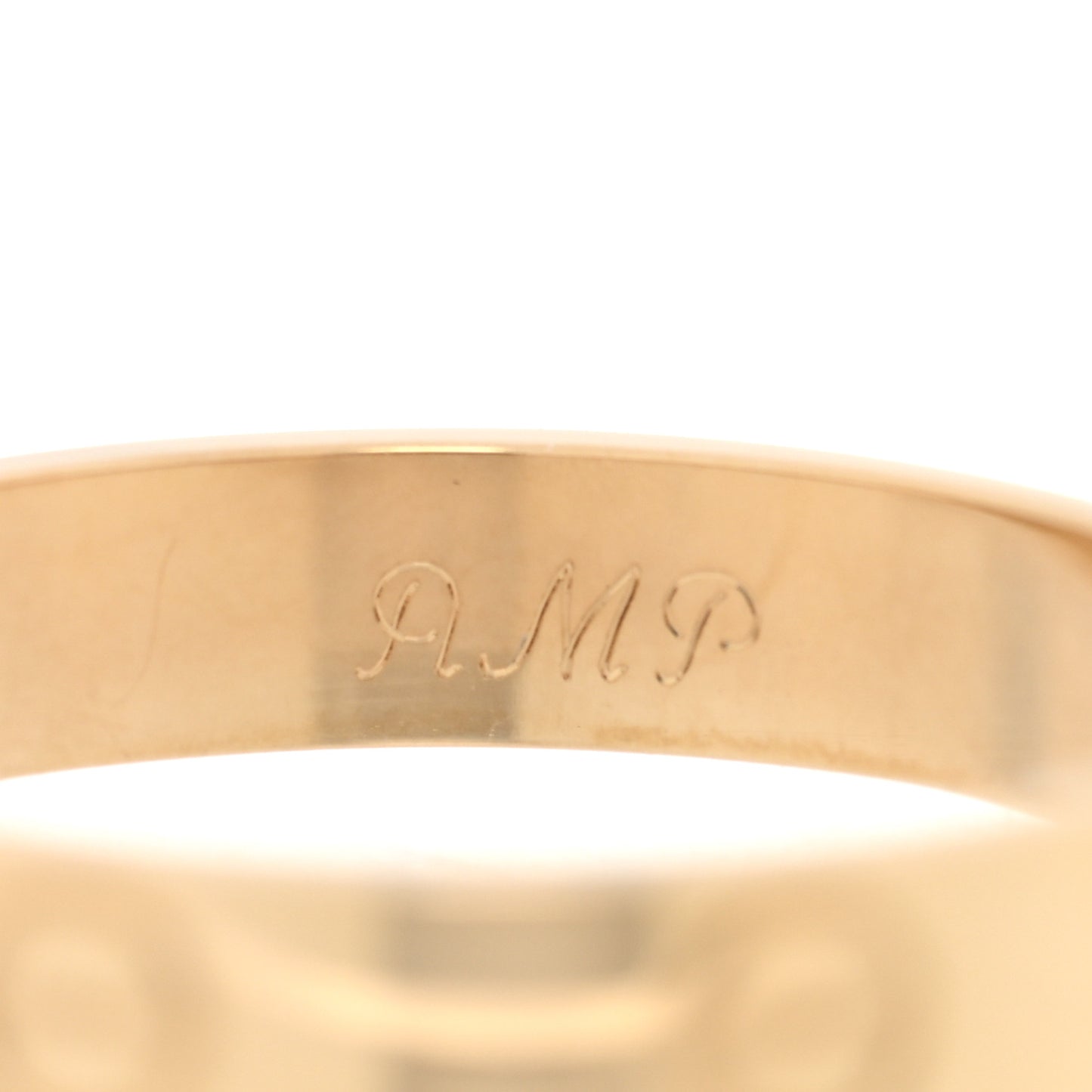18K Yellow Gold 3.5mm LOVE Wedding Band Ring 56 7.5