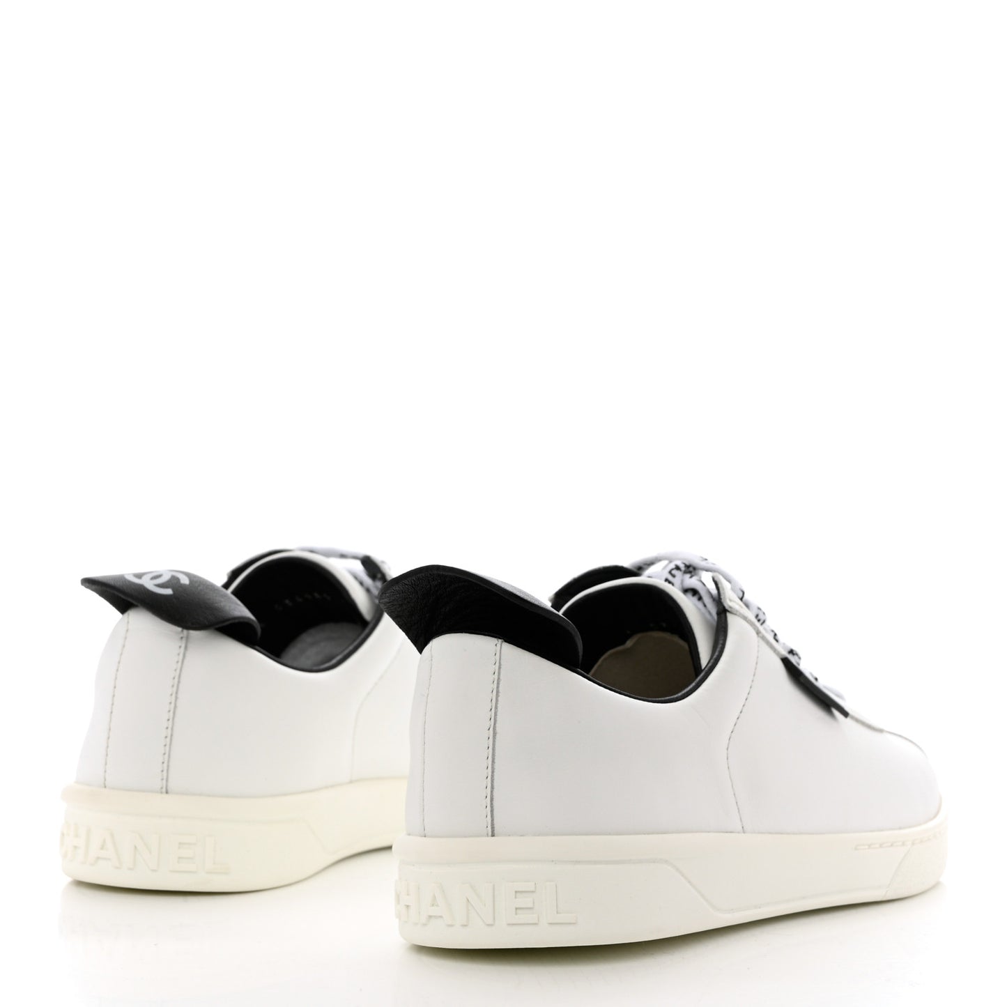 Calfskin CC Womens Sneakers 38 White