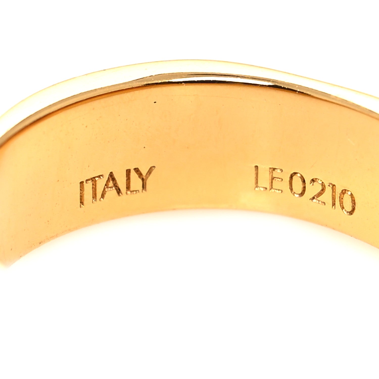 Louis Vuitton Brass Monogram Engraved Nanogram Ring S Gold 4 of 5