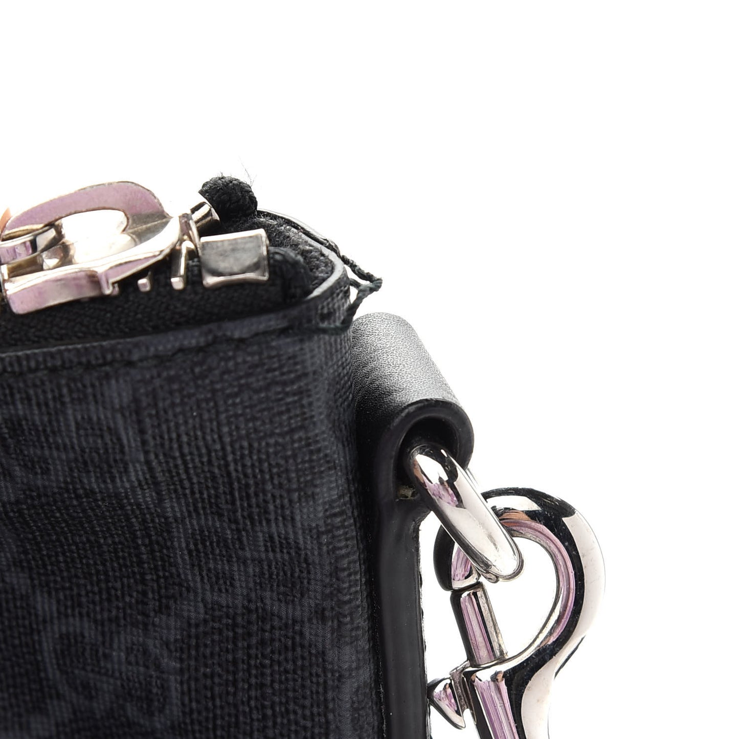 Soft GG Supreme Monogram Appia Calfskin Web East West Messenger Bag Black Grey