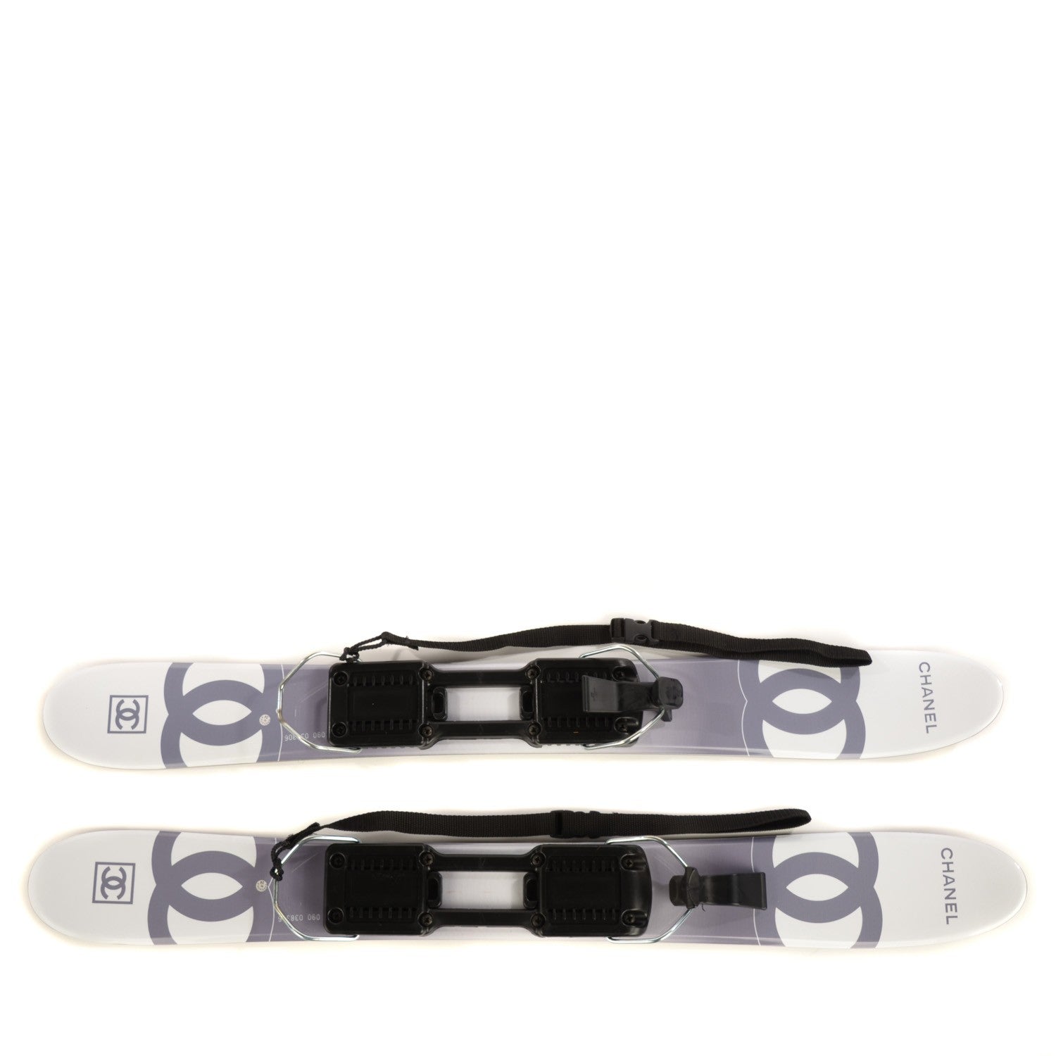 Chanel Snow Skis With Case White Grey 1 of 9